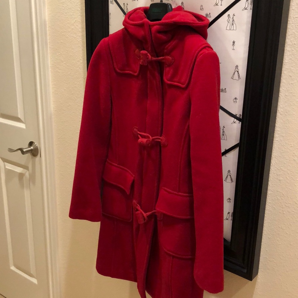 Benetton red wool coat